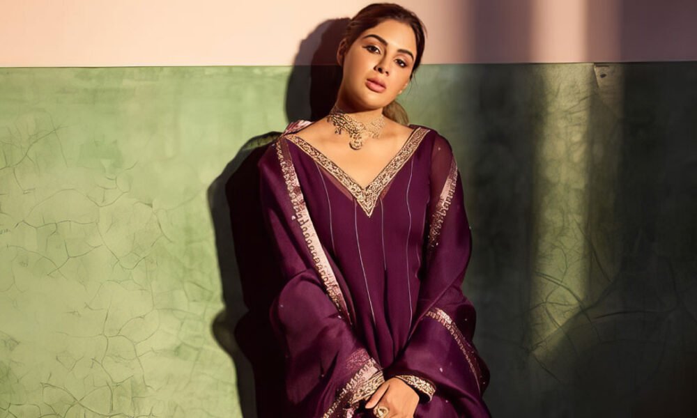 Samyuktha Menon dazzles in royal blue, exuding vintage charm with luxe textures and magnetic allure!